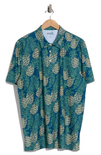 Reyn Spooner Pina Colada Polo In Blue Opal