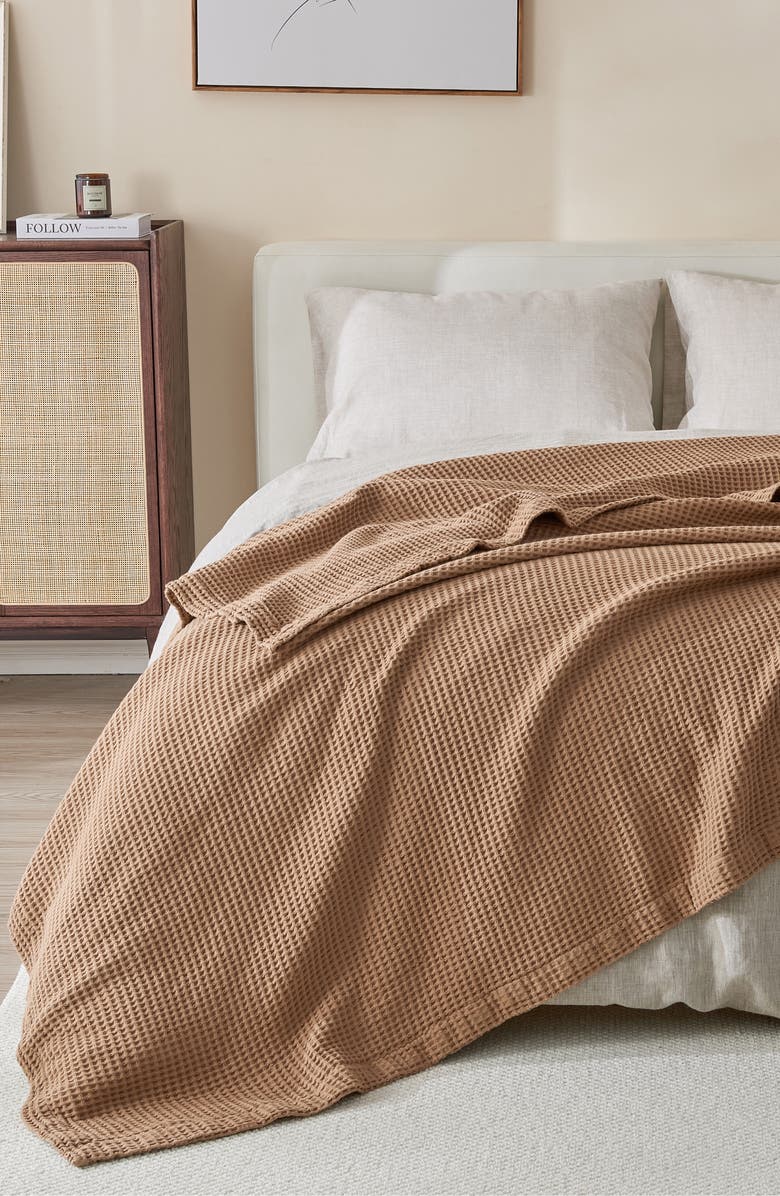 Woven & Weft Cotton Waffle Weave Throw Blanket, Alternate, color, 