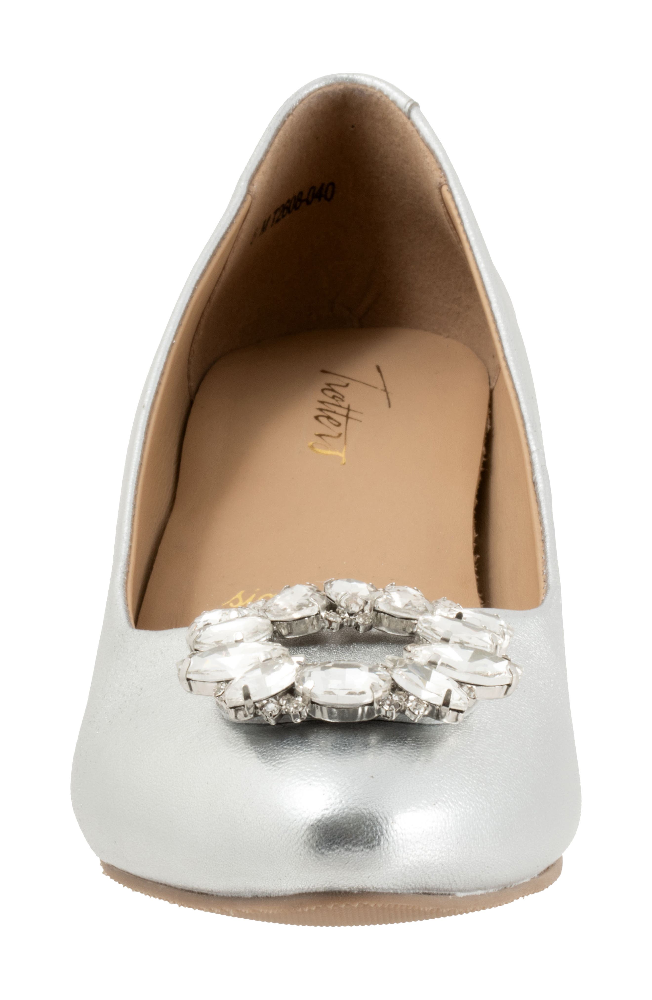 Trotters Kate Kitten Heel Pump, Alternate, color, Silver