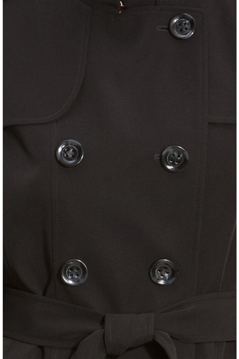 Double Breasted Trench Coat, Alternate, color, BLACK