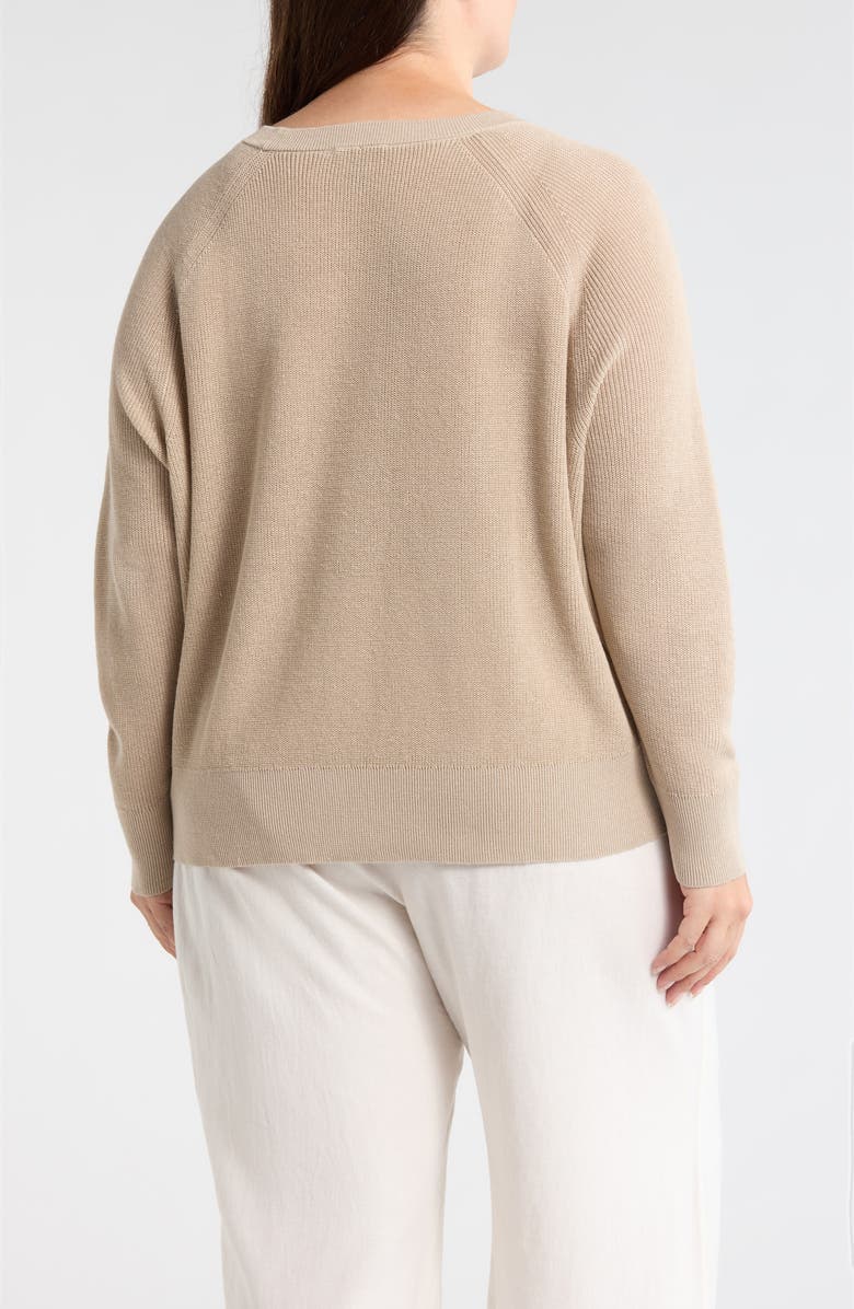 Eileen Fisher Organic Linen & Cotton Blend Crewneck Sweater, Alternate, color, Undyed Natural