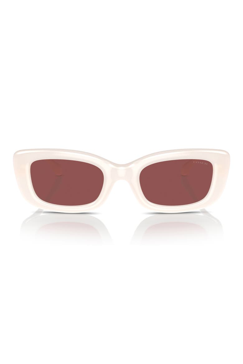 51mm Rectangular Sunglasses, Alternate, color, WINE