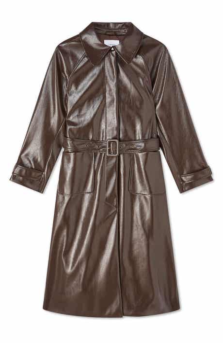 LK Bennett Wendy Faux Leather Trench Coat