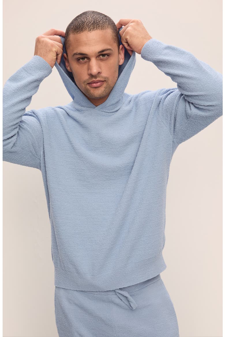 Recycled Bouclé Lounge Hoodie, Alternate, color, WEDGEWOOD BLUE