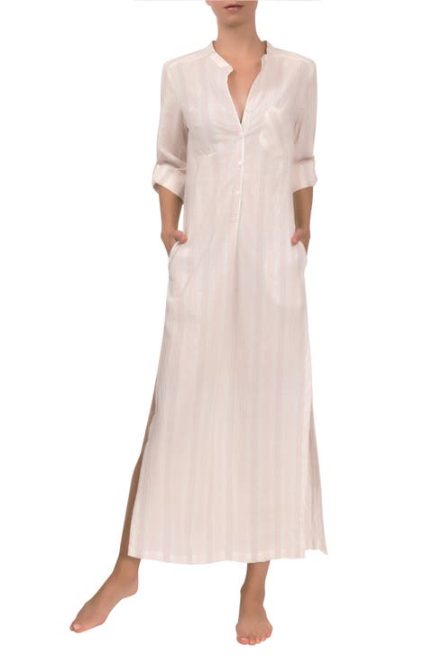 Tracey Stripe Cotton Nightgown