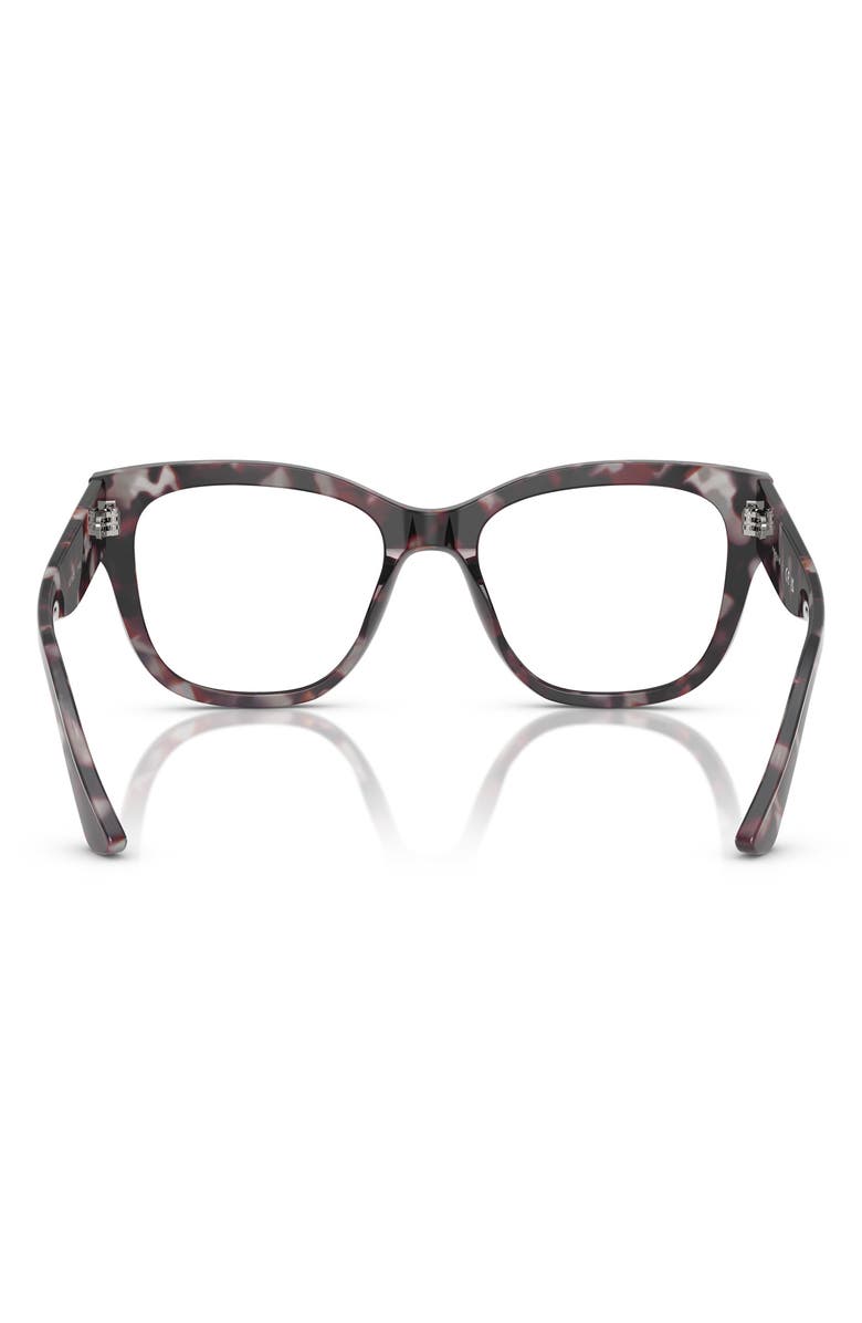 VOGUE 53mm Square Optical Glasses, Alternate, color, Grey Tort
