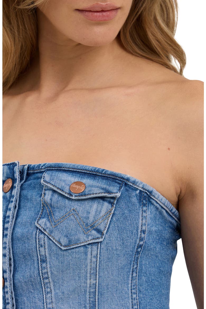 Wrangler Strapless Stretch Denim Bustier Top (Women) | Nordstrom
