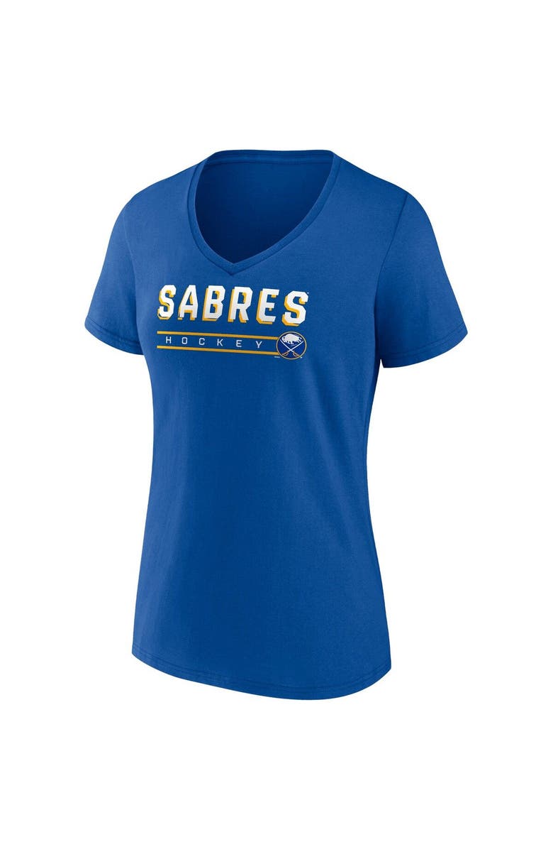 FANATICS Women's Fanatics Branded Royal/Heathered Gray Buffalo Sabres 2-Pack V-Neck T-Shirt Set, Alternate, color, 