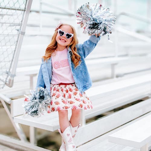 Sweet Wink Cheer Pearl Patch Short Sleeve T-shirt In Pink