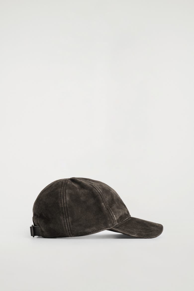 Suede Baseball Cap, Main, color, CHOCOLATE