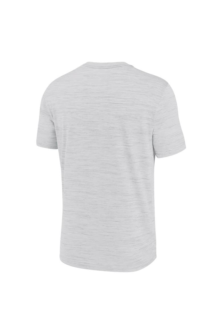 Men's Jordan Brand White Michigan Wolverines Campus Slant Velocity Performance T-Shirt, Alternate, color, Gray
