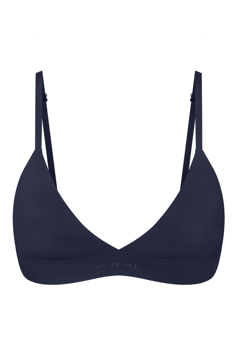 Shine Triangle Bra, Alternate, color, NAVY