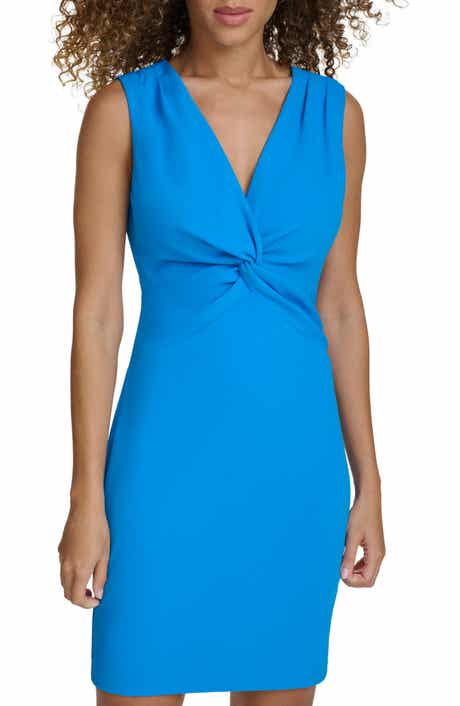 Siena Sleevelss Knot Front Crepe Scuba Dress