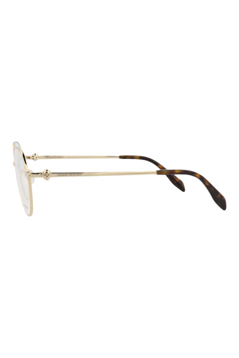 53mm Round Sunglasses, Alternate, color, GOLD GOLD TRANSPARENT