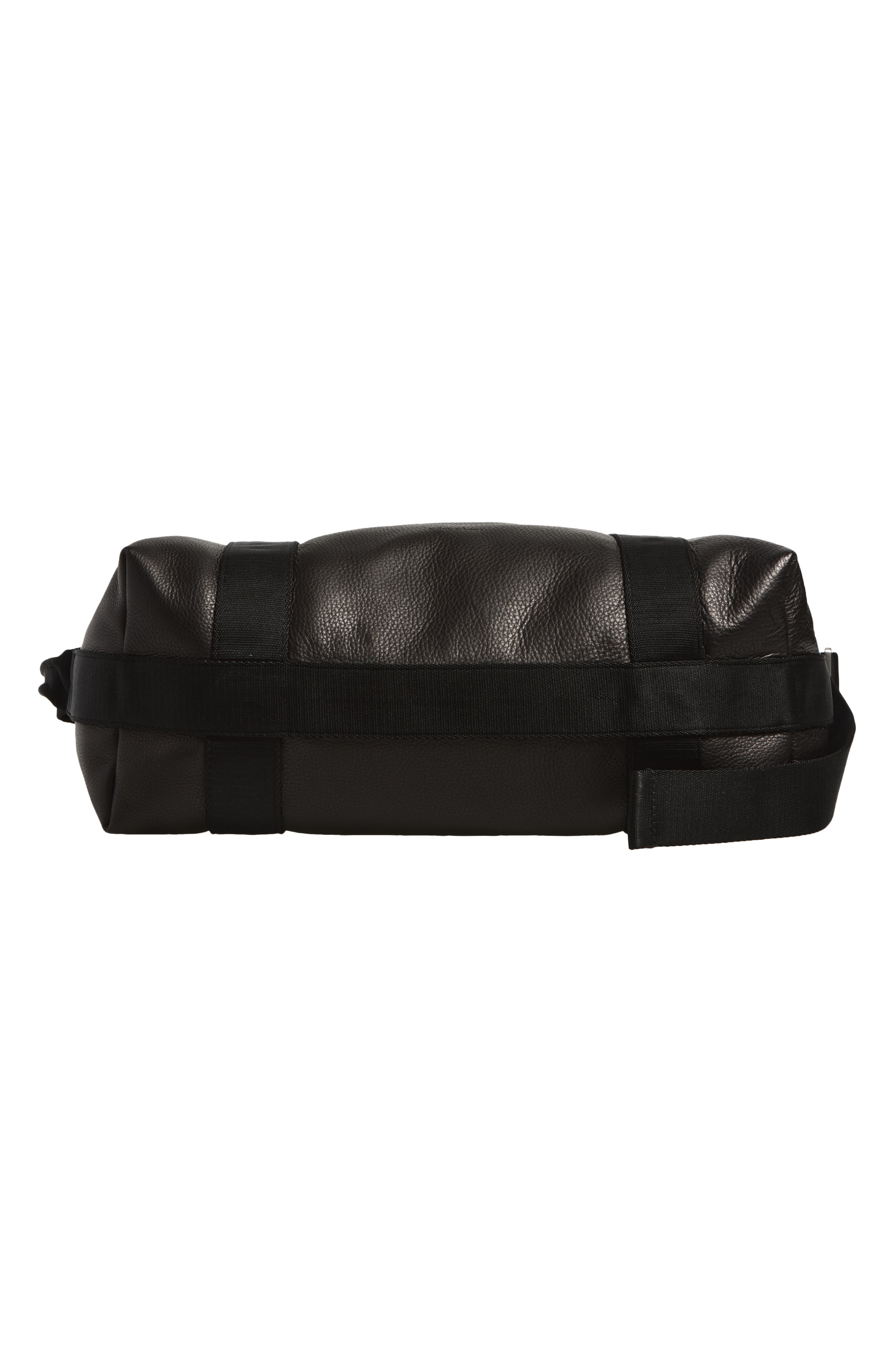 Trolley Leather Tote, Alternate, color, BLACK