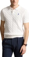 Polo Ralph Lauren Cable-Knit Cotton Polo Sweater