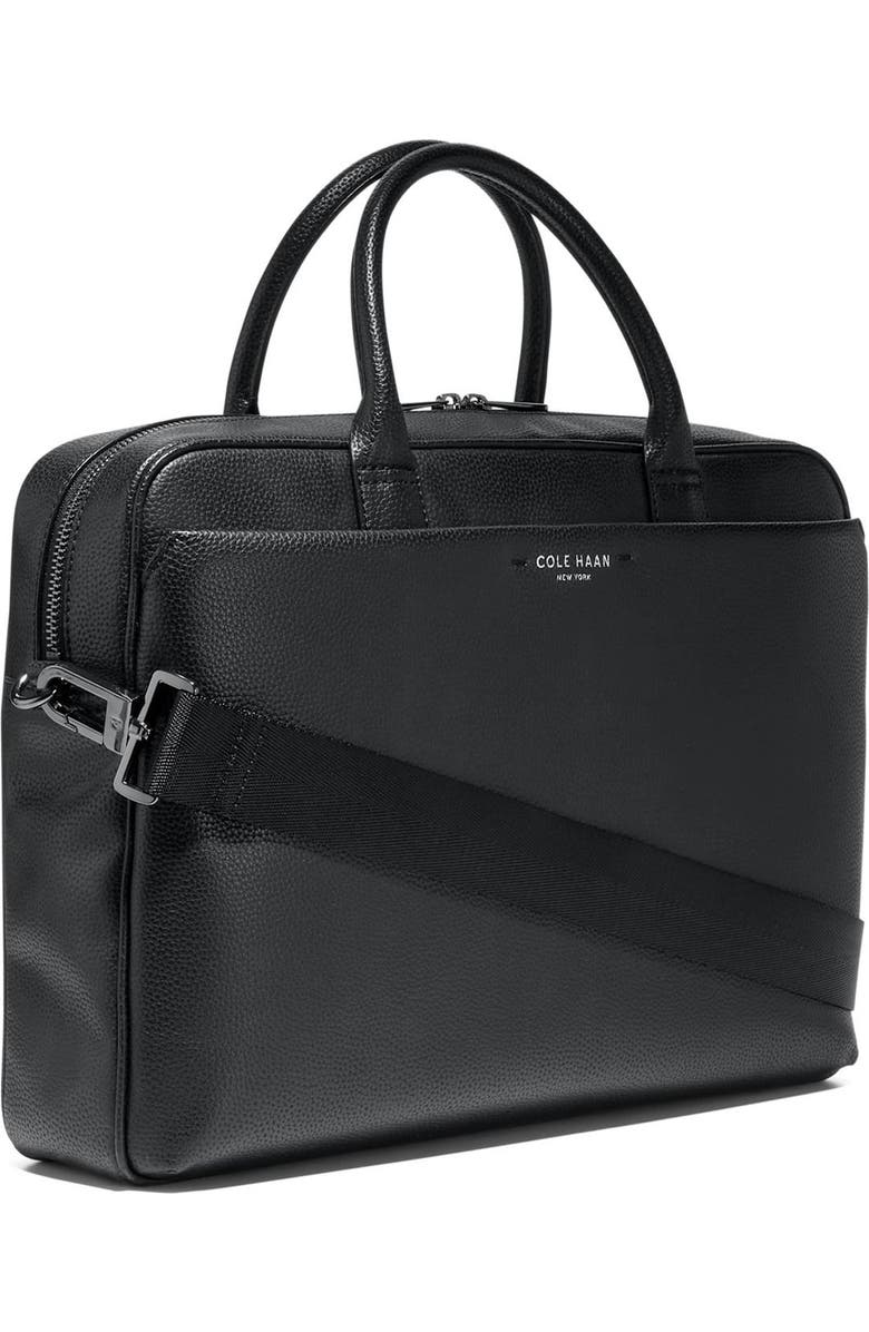 Cole Haan Belmont Leather Briefcase, Alternate, color, Black