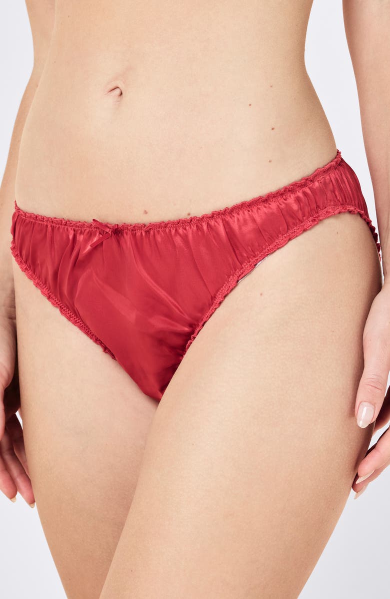 Papinelle Audrey Mulberry Silk Knickers, Alternate, color, Amour Rose