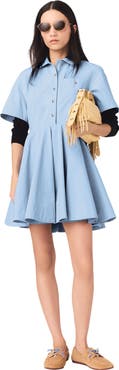 maje Flared shirt dress