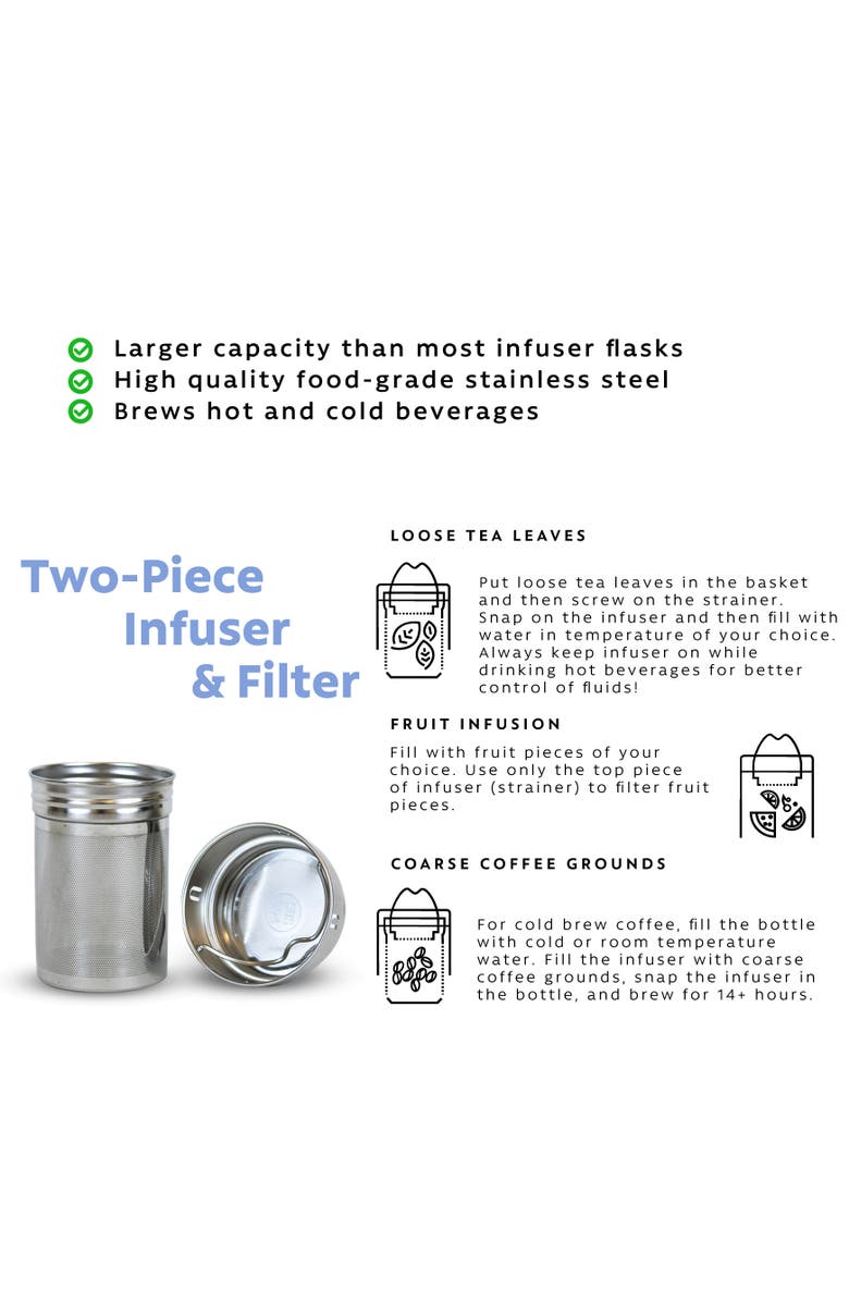 London Sip Infuser Bottle 25oz, Alternate, color, Black