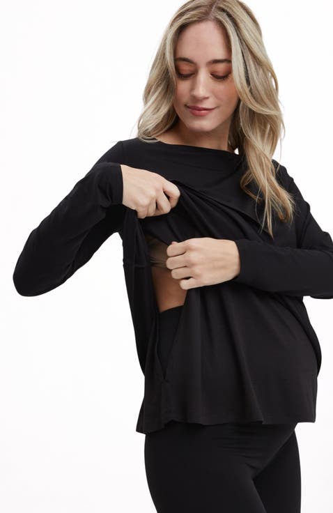 Nicolette Long Sleeve Maternity & Nursing Tee