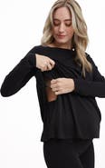 Nom Maternity Nicolette Long Sleeve Maternity & Nursing Tee