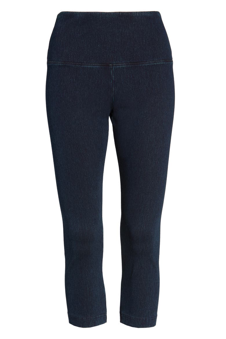 'Lyssentials Denim Capri Leggings, Alternate, color, INDIGO