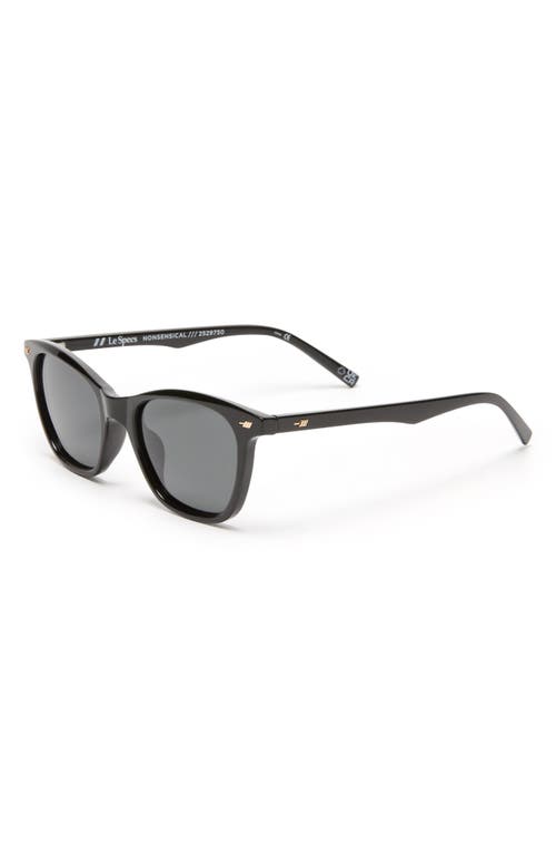 Le Specs Nonsensical 52mm D-frame Sunglasses In Black/smoke Mono Pol