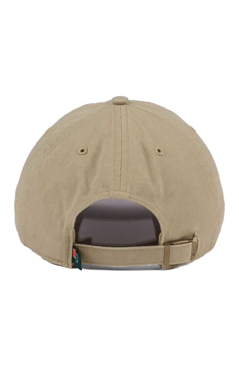 '47 Men's '47 Khaki Miami Hurricanes Vintage Clean Up Adjustable Hat, Alternate, color, Khaki