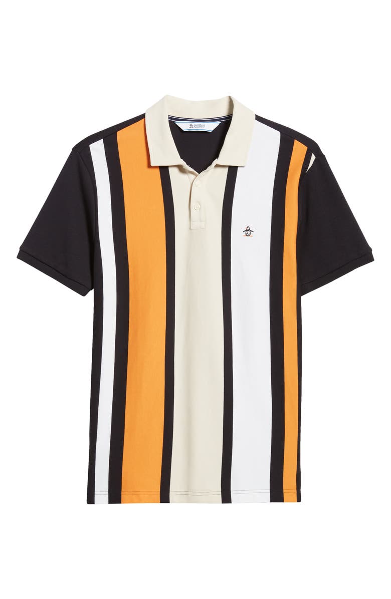 Original Penguin Slim Fit Vertical Stripe Cotton Interlock Polo, Alternate, color, 
