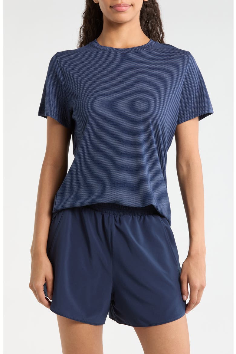 Active Mesh Short Sleeve T-Shirt, Main, color, NIGHTFALL DEEP NAVY