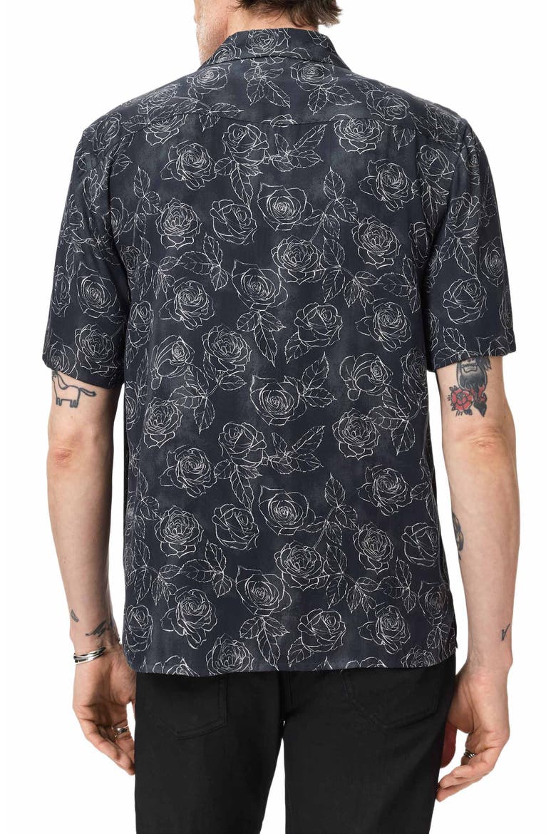 Dan Print Modal Camp Shirt, Alternate, color, BLACK