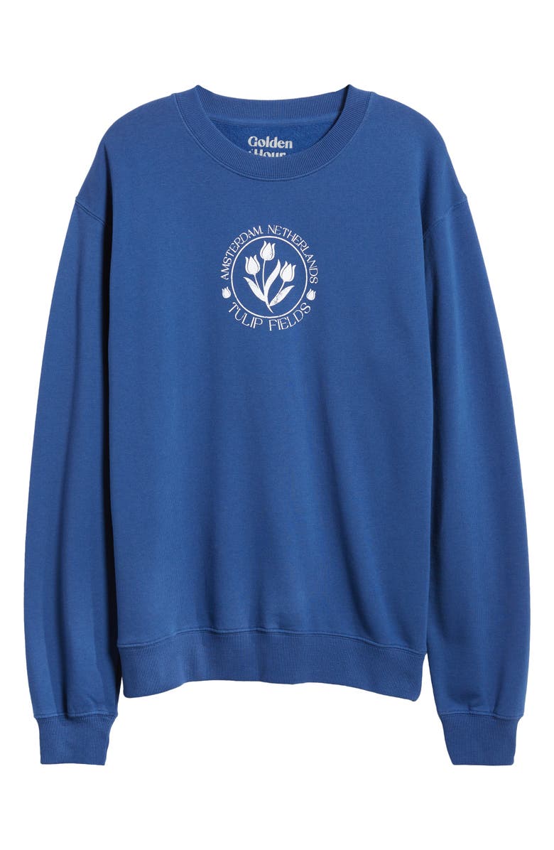 GOLDEN HOUR Amsterdam Tulips Cotton Blend Sweatshirt, Alternate, color, 