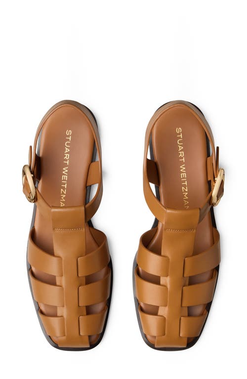 Stuart Weitzman Villa Fisherman Sandal In Brown