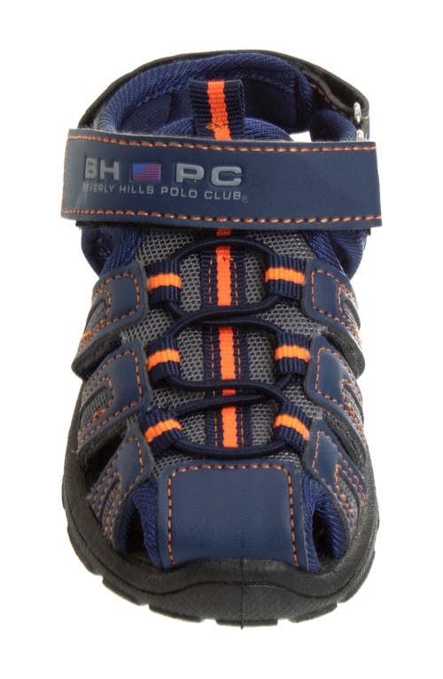 Josmo Kids' Beverly Hills Polo Club Sandal In Navy Orange