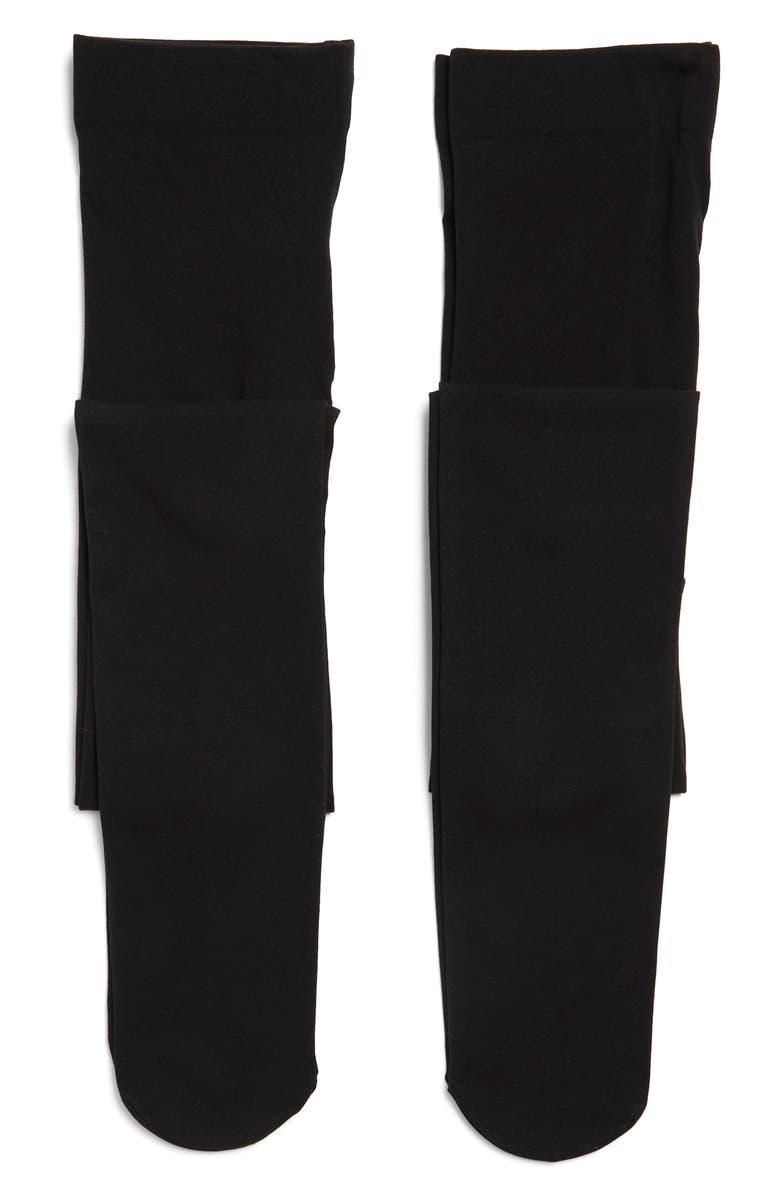 NORDSTROM RACK Opaque Tights - Pack of 2, Alternate, color, Black