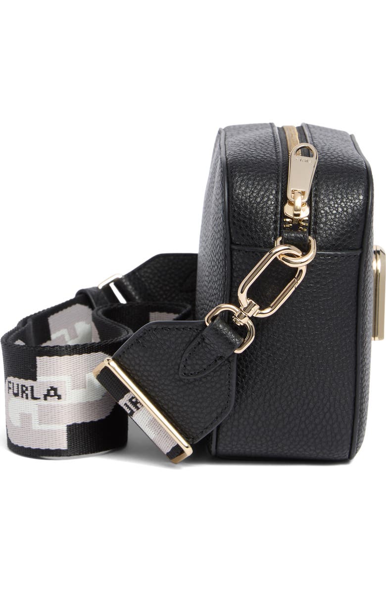 Furla Gardenia Mini Camera Case Crossbody Bag, Alternate, color, Nero+Toni Ghiaccio