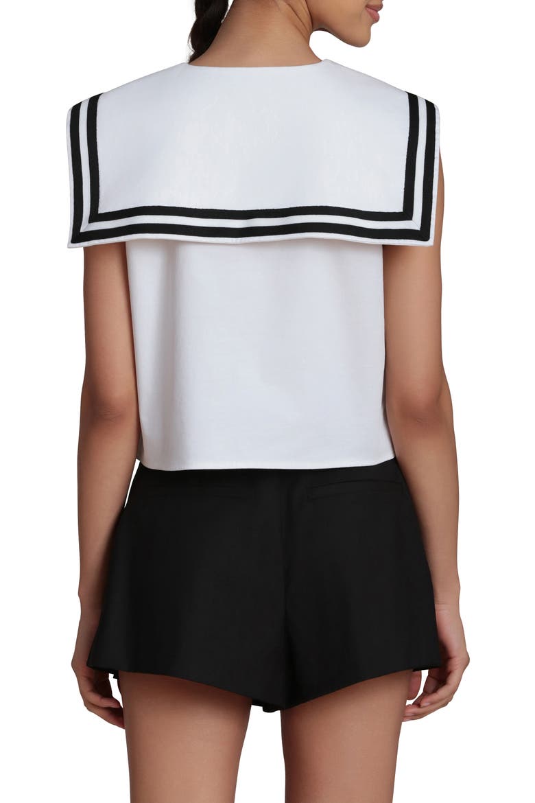 Sailor Sleeveless Top, Alternate, color, WHITE