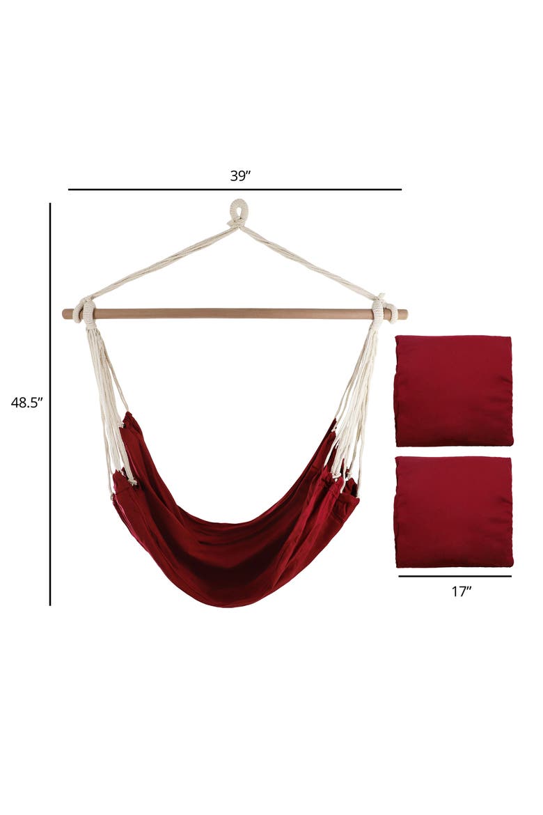 Hanging Hammock Swing Chair for Indoor & Outdoor Use, Alternate, color, Red