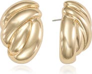 Ettika Curve Textured Stud Earrings