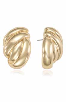 Curve Textured Stud Earrings