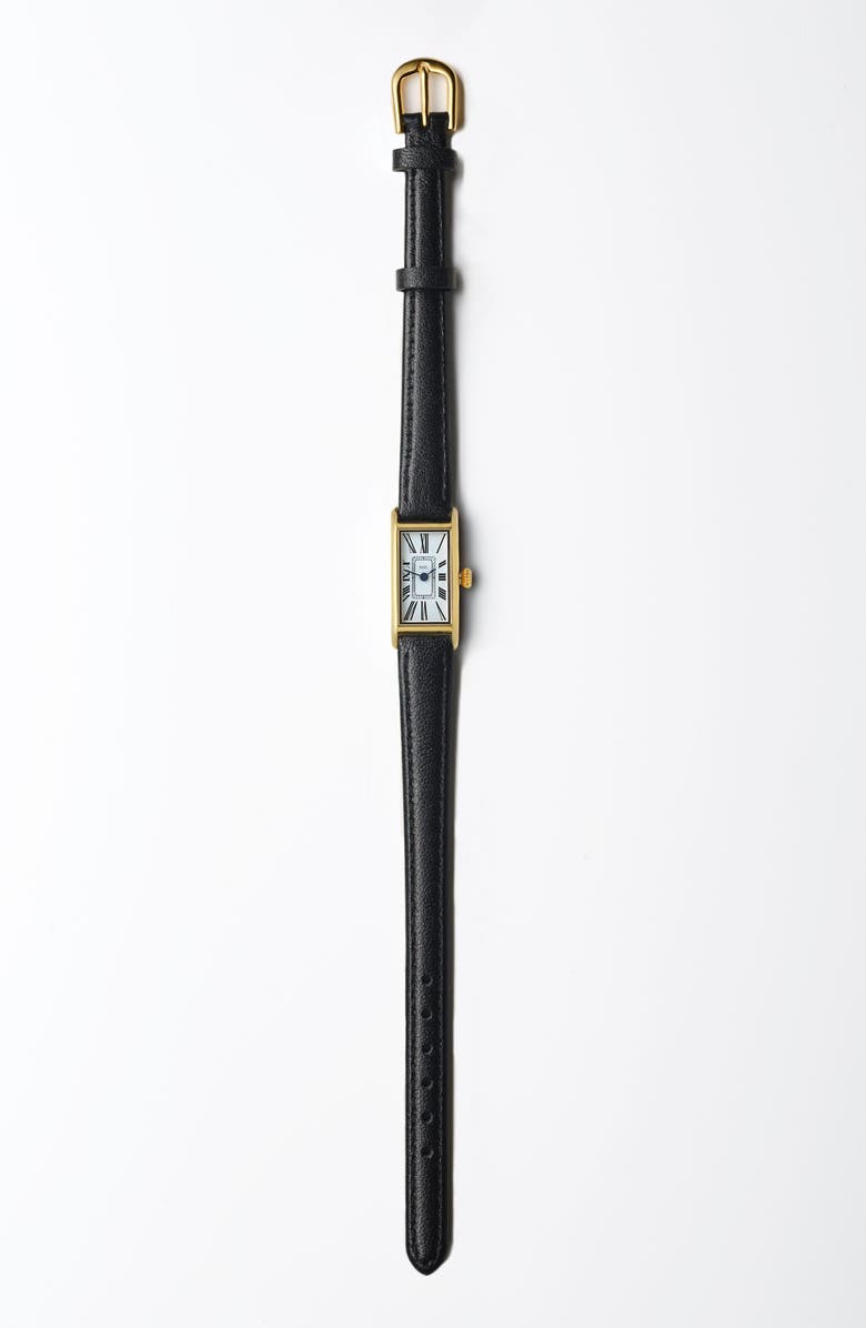 March Hare Watches The Kimsey Classic Small Watch, Alternate, color, Gold Watch - Black Strap