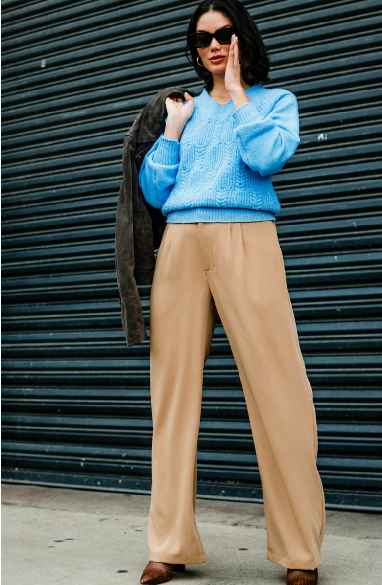 ABLE Claire Crepe Wide Pant, Alternate, color, 