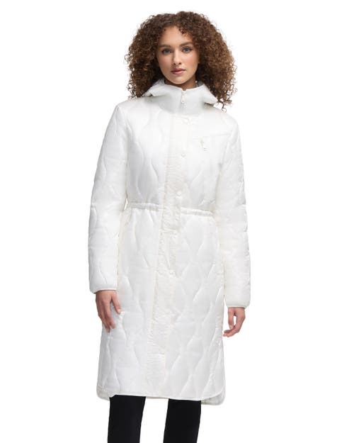 Pajar Sterling Onion Quilted Longline Anorak In White