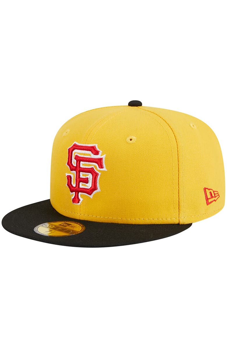 New Era Men's New Era Yellow/Black San Francisco Giants Grilled 59FIFTY Fitted Hat, Alternate, color, Yellow