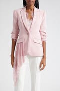 Cinq à Sept Keeves Cascading Lace Trim Blazer