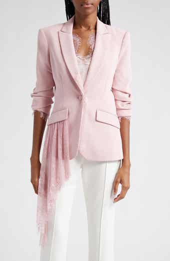 Keeves Cascading Lace Trim Blazer