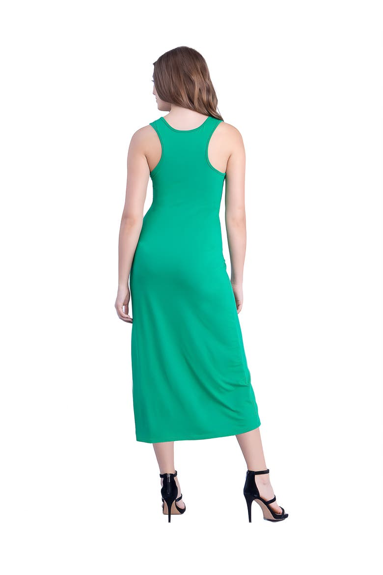 Scoop Neck Maxi Dress with Racerback Detail, Alternate, color, Green