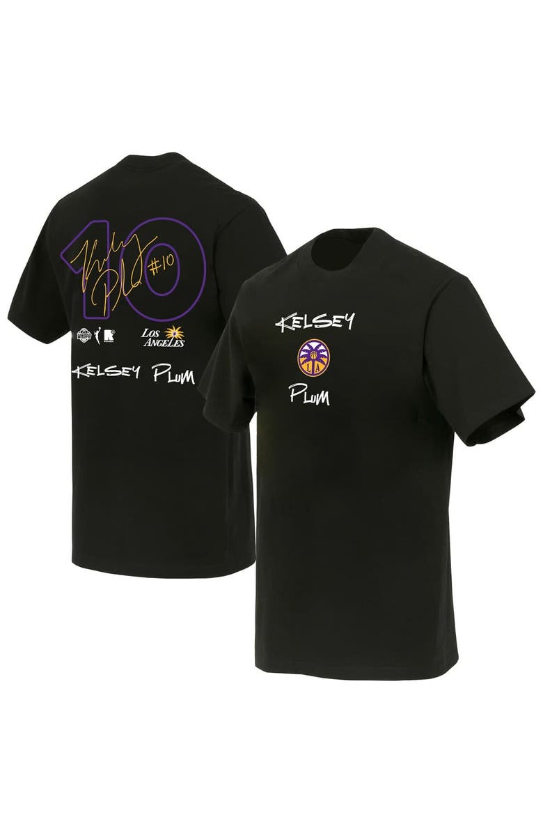 round21 Unisex round21 Kelsey Plum Black Los Angeles Sparks Boxy Signature Name & Number T-Shirt, Main, color, Black