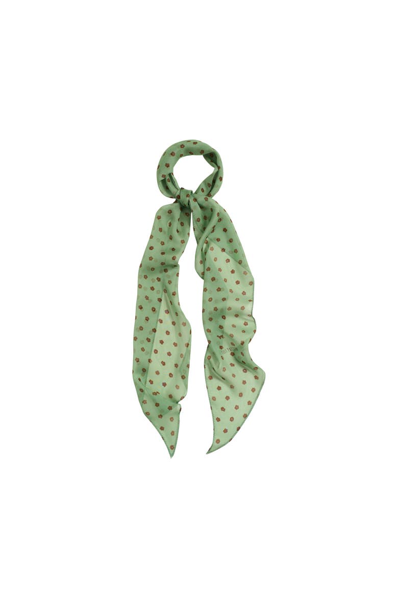 "Petal Veil" Silk Chiffon Neck Scarf, Main, color, Matcha Green